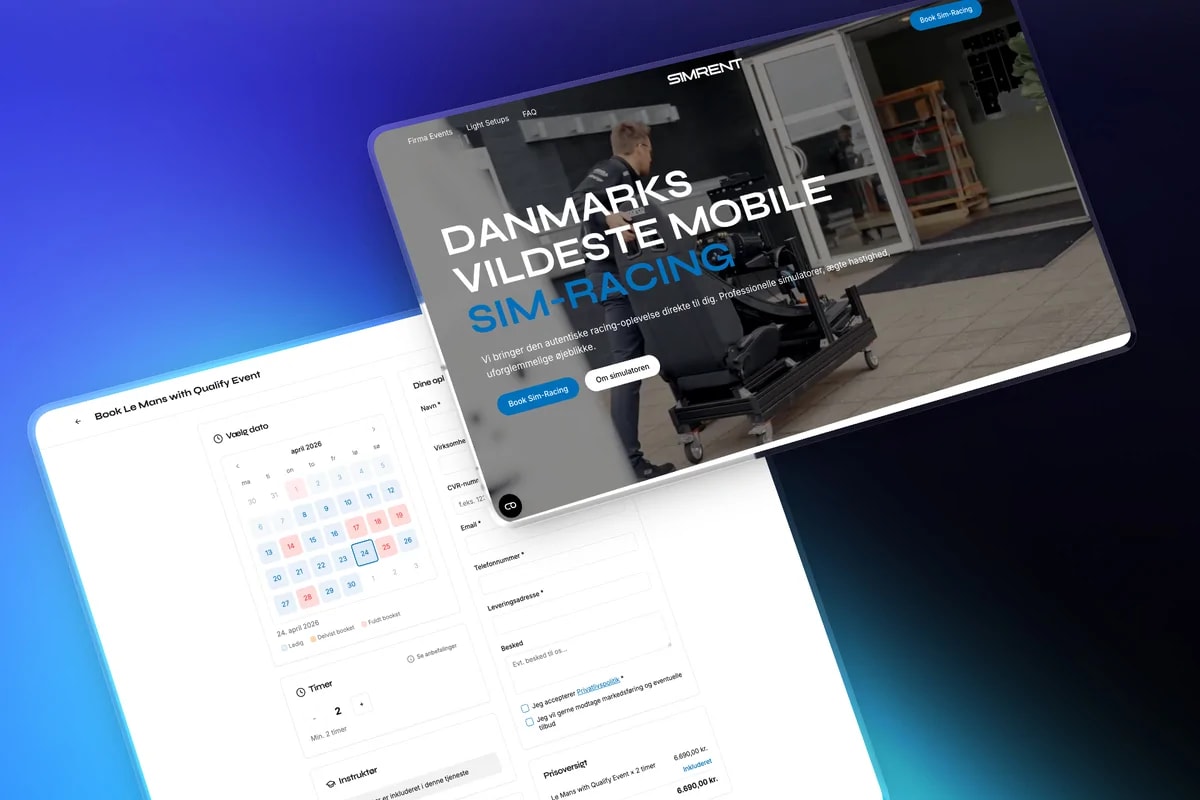 Website Redesign + Custom Booking system