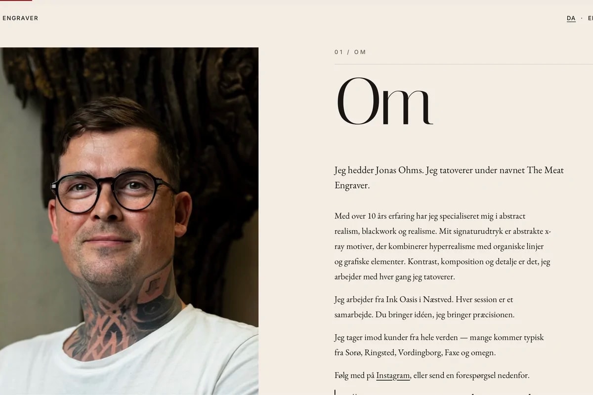 The Meat Engraver - Portfolio one page