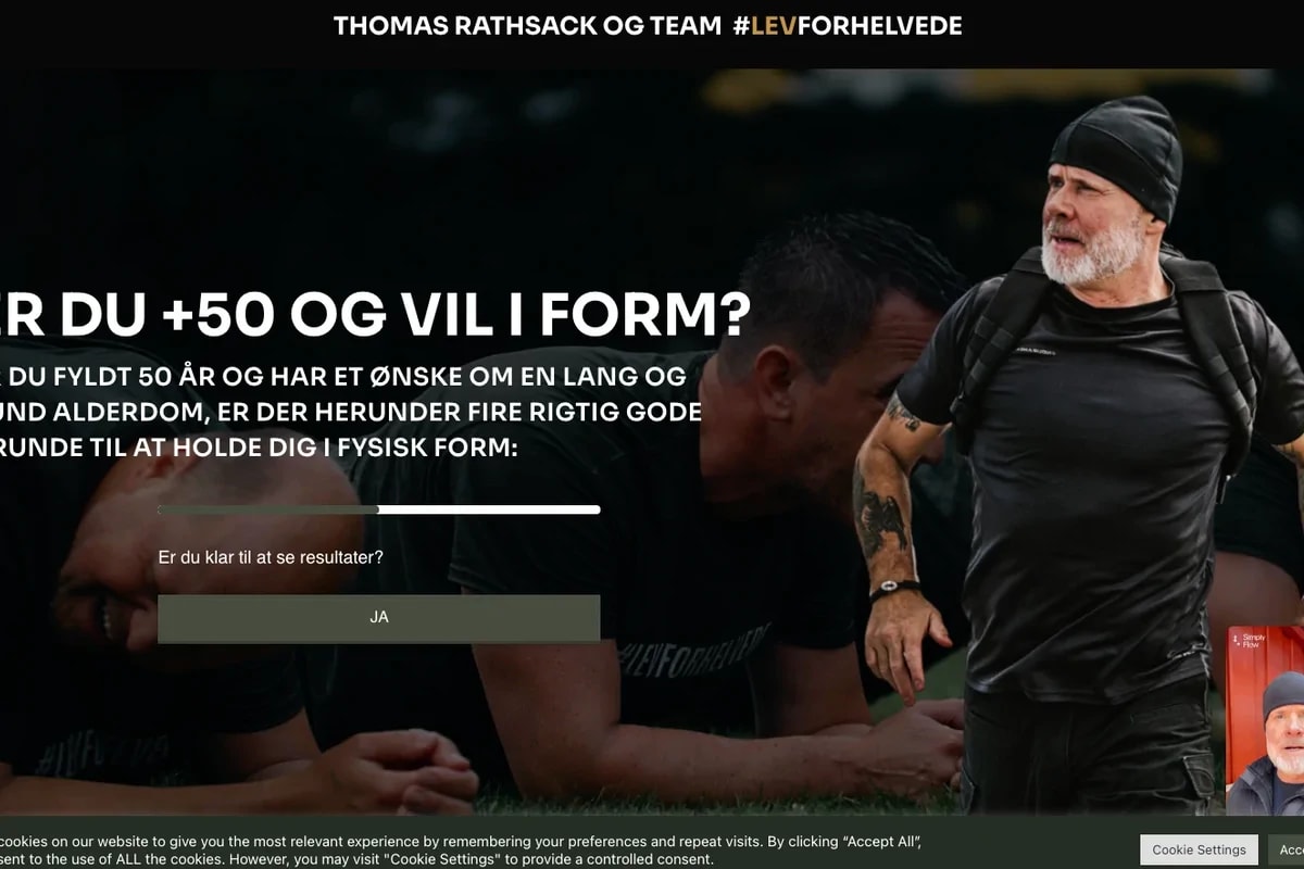 LevForHelvede.dk – Fit Over 50 Landing Page
