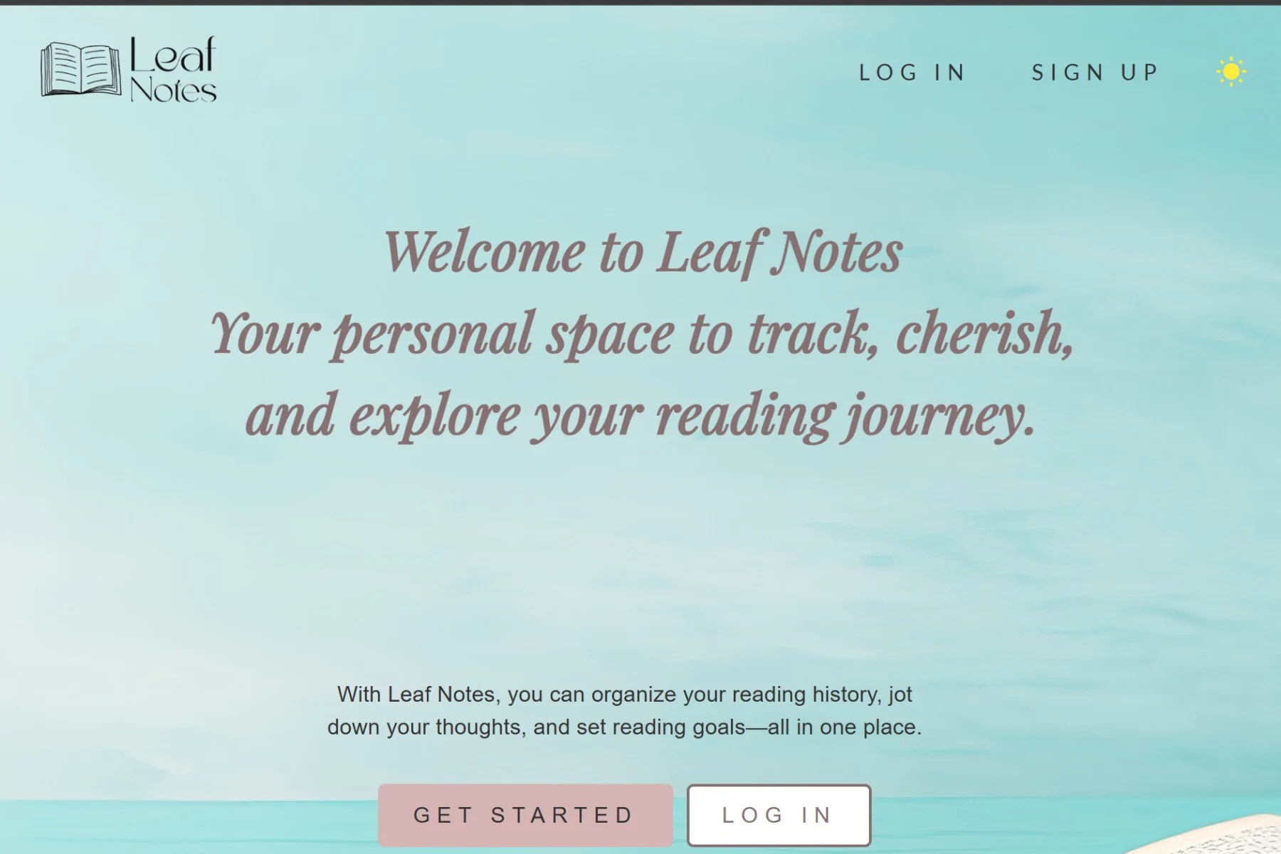 Leaf Notes - Book & Reading Management Platform