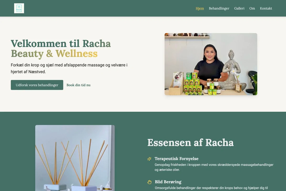 Racha Beauty and Wellness - Client Project