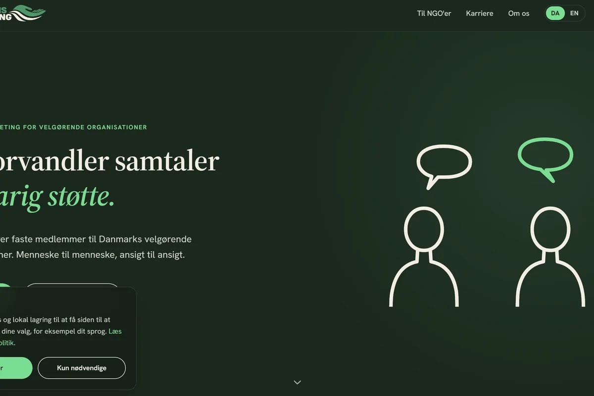 Fremtidens Fundraising, website for fundraisingbureau