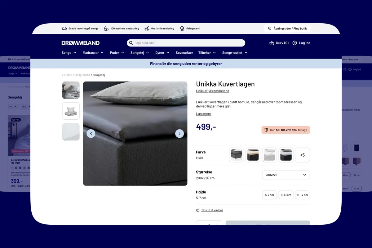 E-commerce redesign
